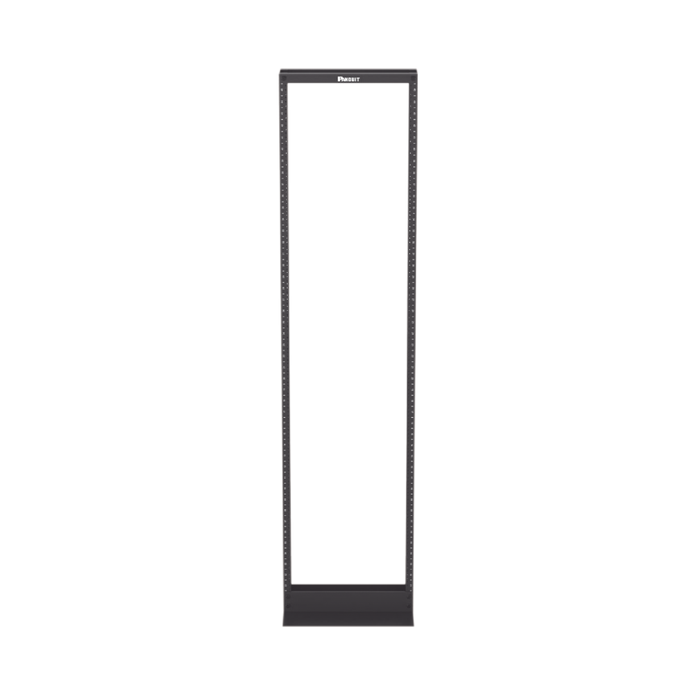 Rack de Dos Postes Estǭndar de 19 in, Rieles Numerados y Roscados #12-24, Fabricado en Aluminio, 45 Unidades de Rack, Color Negro - Imagen 2