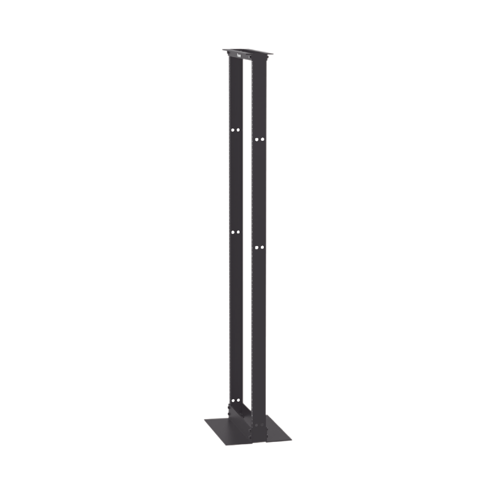 Rack de Dos Postes Estǭndar de 19 in, Rieles Numerados y Roscados #12-24, Fabricado en Aluminio, 45 Unidades de Rack, Color Negro - Imagen 3