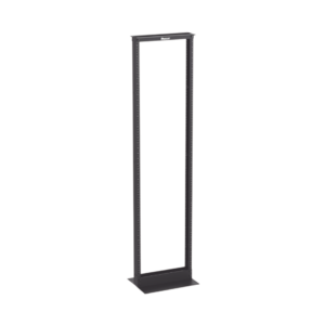 Rack de Dos Postes Estǭndar de 19 in, Rieles Numerados y Roscados #12-24, Fabricado en Aluminio, 45 Unidades de Rack, Color Negro