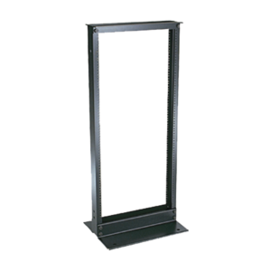 Rack de Dos Postes Estándar de 19 in, Rieles Numerados y Roscados #12-24, Fabricado en Aluminio, 24 Unidades de Rack, Color Negro
