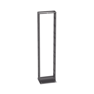 Rack de Dos Postes Estándar de 19 in, Rieles Numerados y Roscados #12-24, 6 in de Profundidad, Fabricado en Acero, 45 Unidades de Rack, Color Negro