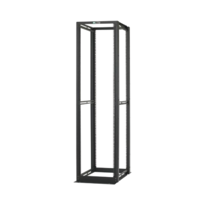 Rack de Cuatro Postes Estǭndar de 19", Rieles Numerados y Roscados #12-24, Profundidad Mǭxima de 30 in, 45 Unidades de Rack, Color Negro