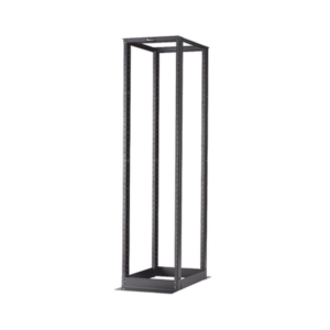 Rack de Cuatro Postes Estǭndar de 19", Rieles Numerados y Roscados #12-24, Profundidad Mǭxima de 23 in, 45 Unidades de Rack, Color Negro