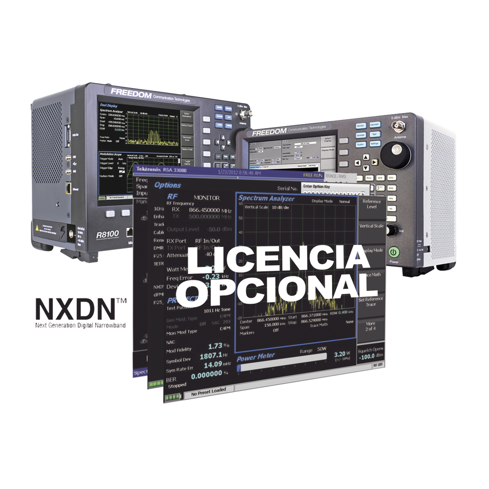 Opción de Software para prueba de Sistemas con Protocolo NXDN en R8000 /R8100.