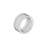 Reducción Bushing Aluminio de 1 1/2" a 1" / Con Recubrimiento de Uretano Purpura.