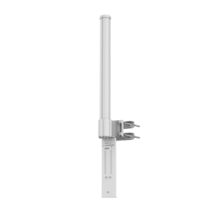 Antena Omnidireccional de 360?? AirMetro con 13 dBi en Banda 5Ghz (5150-5850 Mhz) Slant 90?? Compatibilidad Multi-Marca para enlaces Multipunto, Conectores SMA Hembra Inverso.