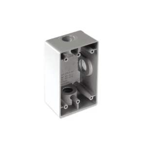 Caja Rectangular de 1" / Con Recubrimiento exterior de PVC e interior Purpura.