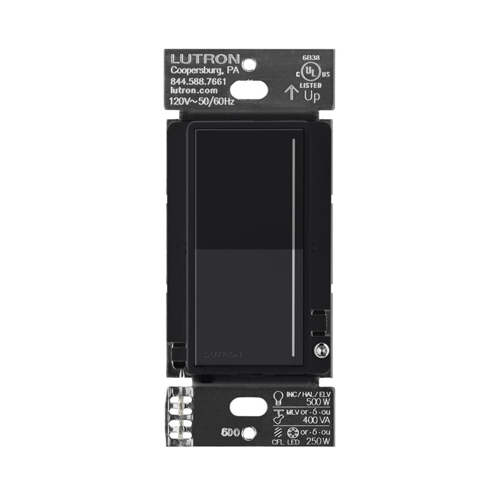 (RadioRa3) Atenuador táctil Sunnata Dimmer PRO color negro satin, requiere cable neutro / soporta 250W LED