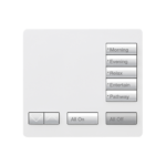 Teclado seetouch, sobre mesa 5 botones,  Botonera Retroiluminada / programe escenas diferentes en cada botón.