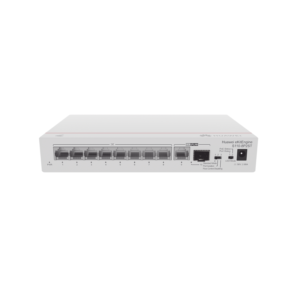 Switch Gigabit No Administrable PoE / 8 puertos 10/100/1000 Mbps (PoE) / 2 Puertos SFP Uplink / 124W - Imagen 3