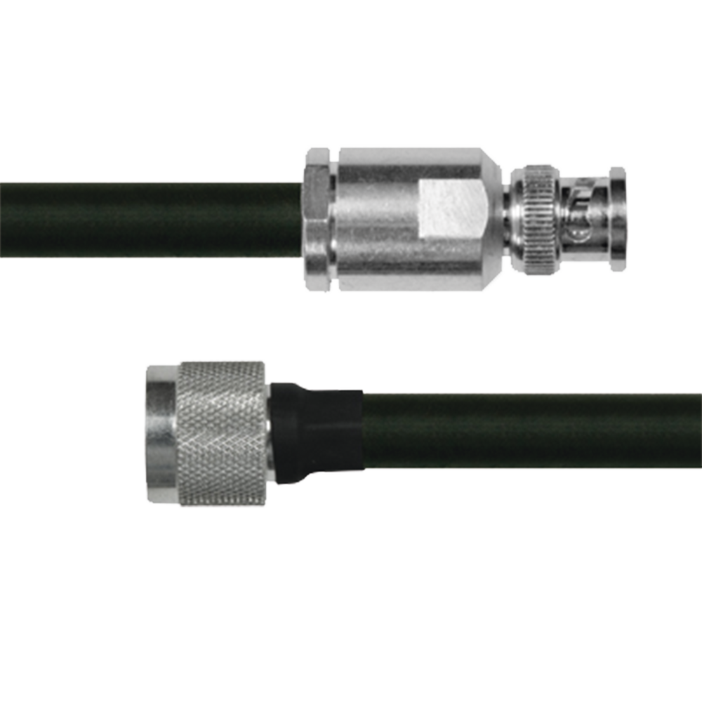 Cable Coaxial RG-214/U de 180 cm (70.87 pulgadas), en 50 Ohm, 0.425, CD-4 GHz, con Conectores BNC Macho a N Macho.
