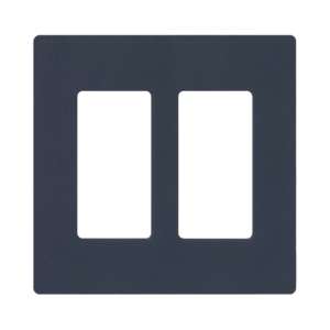 Tapa Color Deap Sea  Satin para interruptor o dimmer Lutron, 2 gang, limpio y moderno