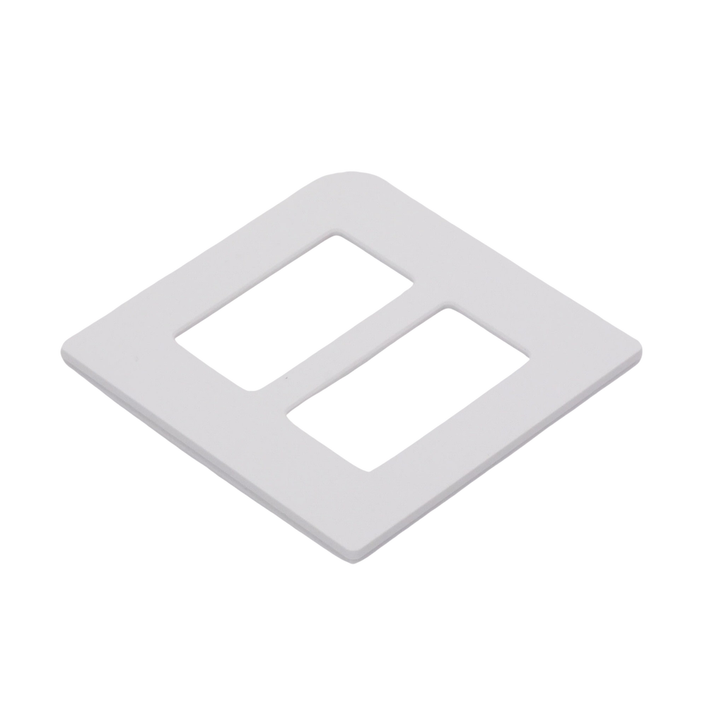 Tapa Color Blanco Satin Snow para interruptor o dimmer Lutron, 2 gang, limpio y moderno - Imagen 2