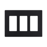 Tapa Color Blanco Negro Satin para interruptor o dimmer Lutron, 3 gang, limpio y moderno