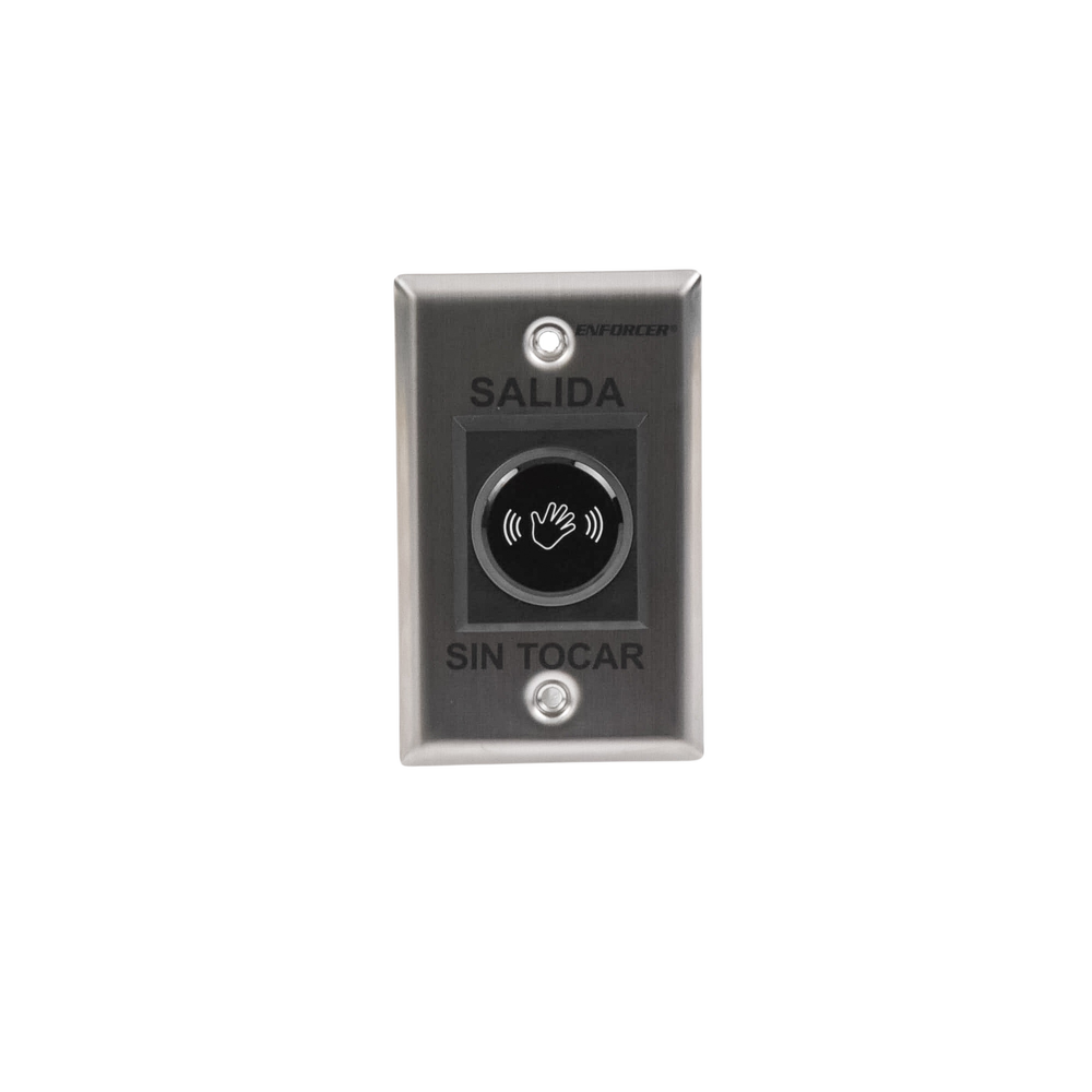 Botón de Salida sin Contacto / Sensor IR / Iluminado / Normalmente Abierto y Cerrado / Distancia Ajustable de Detección / Rele Ajustable de 0.5 a 30 Segundos / Uso Interior - Imagen 3