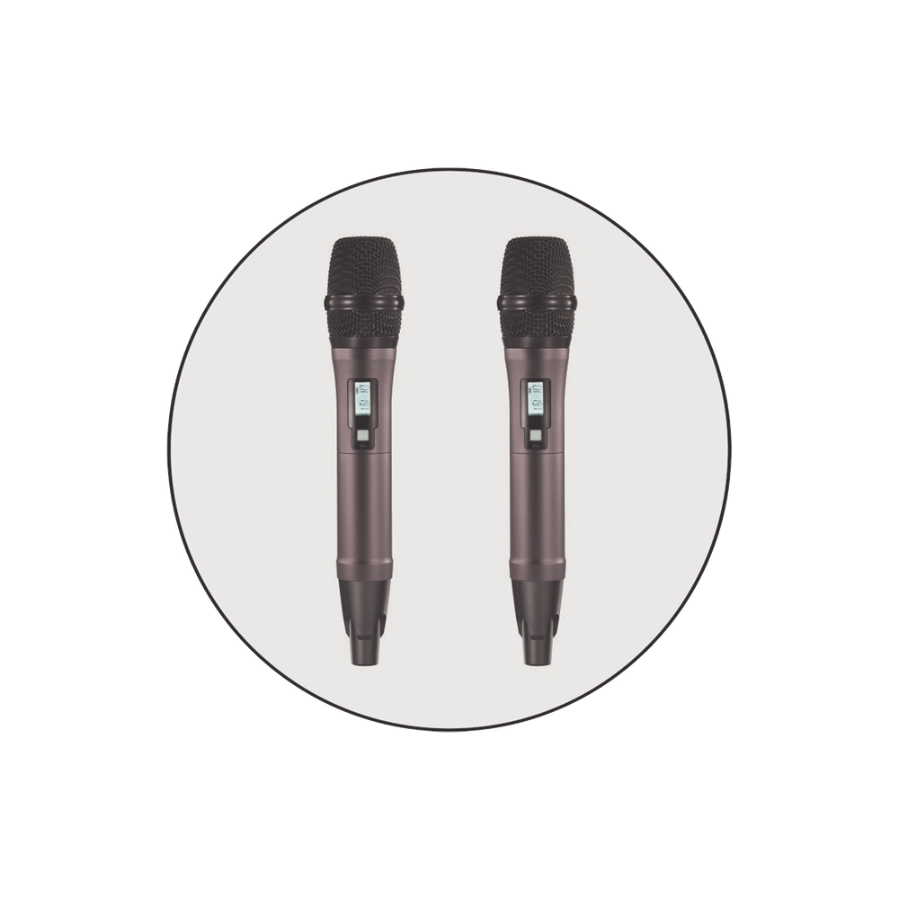 Kit de Microfonía inalámbrico | 2 Micrófonos de mano | Receptor UHF | Pantalla LCD | 200 Canales | Gran cobertura - Imagen 5