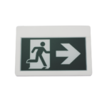Letrero LED de Señalización de salida "Hombre Corriendo"/ Alto brillo / Uso en pared, lateral o techo / Batería de Respaldo Incluida con hasta 120 minutos de duracion