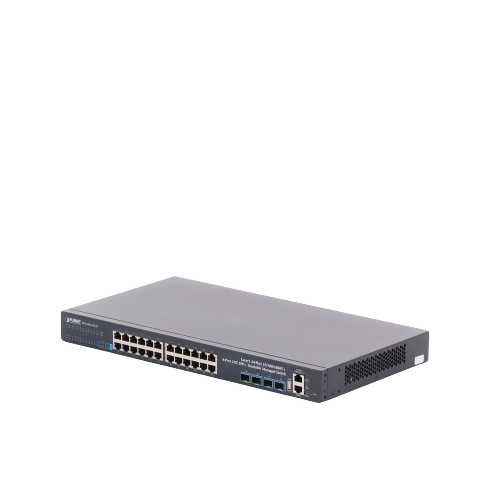 Switch Administrable Capa 3, 24-Puertos 10/100/1000T + 4-Puertos 10G SFP+, Apilable - Imagen 3
