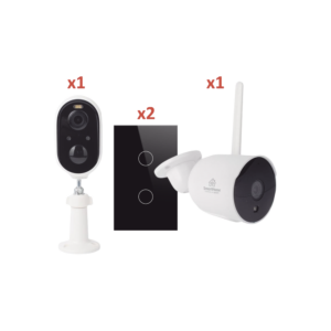 (Wifi) KIT 2 camaras Wifi y 2 apagadores inteligentes Wifi