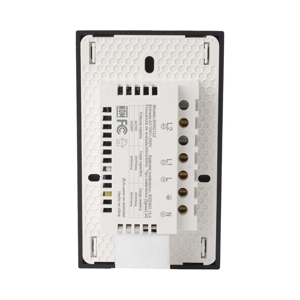 (ZigBee) Apagador switch inalámbrico ZigBee, control de 2 regresos de carga, 110V - Imagen 4