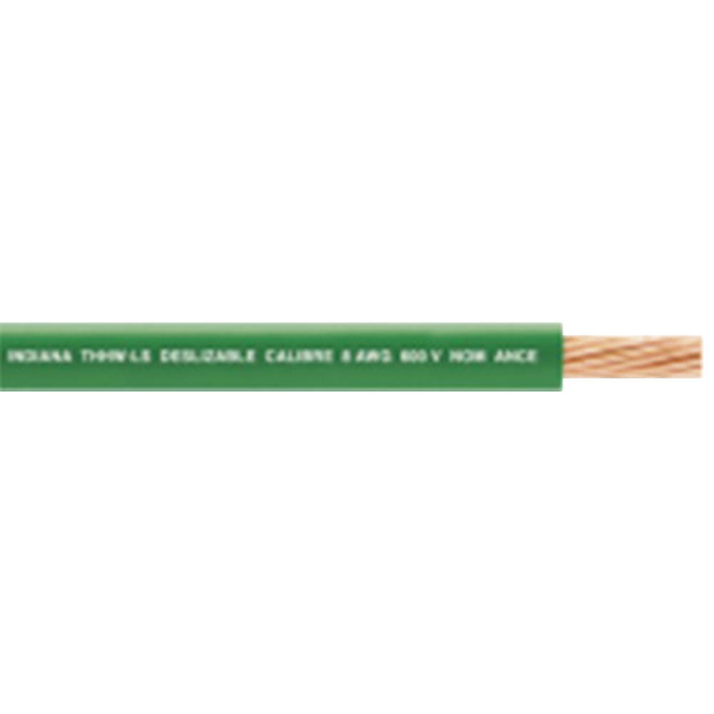 100 Metros / Cable Eléctrico / 8 AWG / Color verde / Cobre suave cableado / Aislamiento de PVC / Auto extinguible