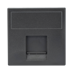 M?dulo Color Negro con 1 Espacio para Jack Keystone con Guardapolvo para las Cajas de Escritorio Ofiblock y Teleblock / (K76/14)