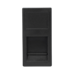 Medio M?dulo Color Negro con 1 Espacio para Jack Keystone con Guardapolvo para las Cajas de Escritorio Ofiblock y Teleblock / (K76/14)