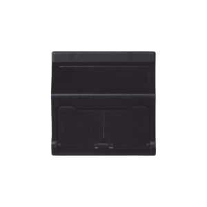 (KB80MD64/14) Placa Voz y Datos Inclinada con Guardapolvo y Adaptador Doble para RJ45 Keystone Color Negro