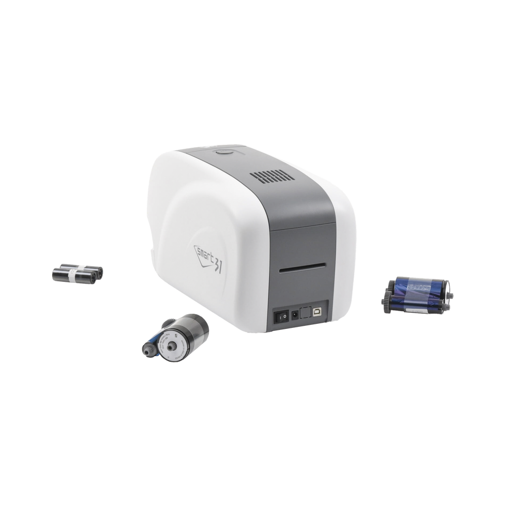 Kit Impresora de tarjetas PVC/ Una Cara /incluye: 2 x Ribbons, 100 Tarjetas PVC, Software, Kit Limpieza, Garantia 3 Años, Mascara de Seguridad UV - Imagen 4
