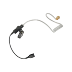 Auricular de tubo acústico transparente con cable de fibra tranzada con conector SNAP tipo MIRAGE. Requiere micrófono de solapa de 1 o 2 hilos de la Serie SNAP.