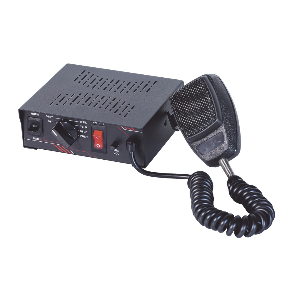 Sirena Vehicular de 100W de Potencia, Con Switch Giratorio de 6 posiciones y Micrófono Integrado de Uso Rudo - Imagen 2