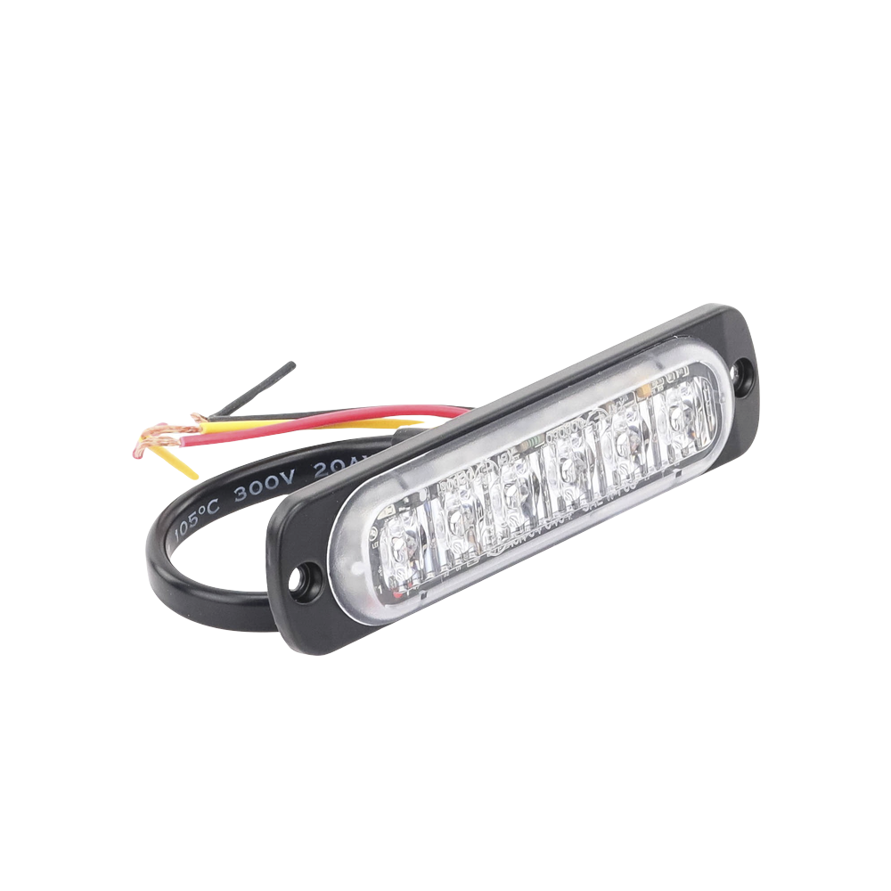 Luz Auxiliar de 6 LED, Ambar, Bisel Negro, Lente Transparente - Imagen 10