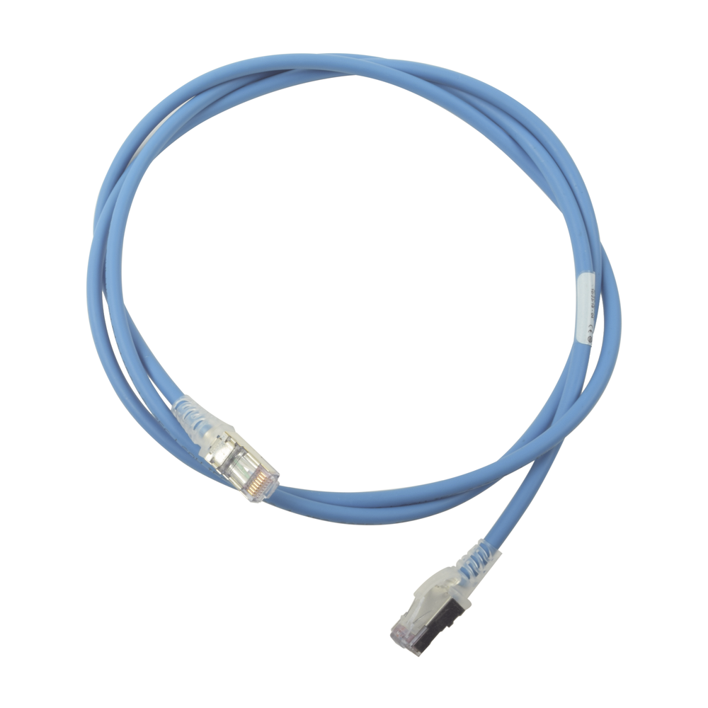 Patch Cord Skinny Cat6A Blindado S/FTP, 1.52 Metros (5 Pies), Di?metro Reducido 28 AWG, Color Azul - Imagen 3