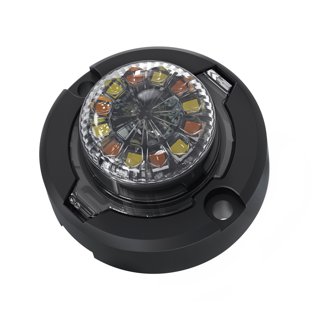 Estrobo Oculto de 12 LED, Brida negra, 12 Vcd, Rojo/Azul, Lente transparente - Imagen 7