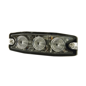Luz Auxiliar de 3 LED, ámbar, SAE Clase I, Lente transparente