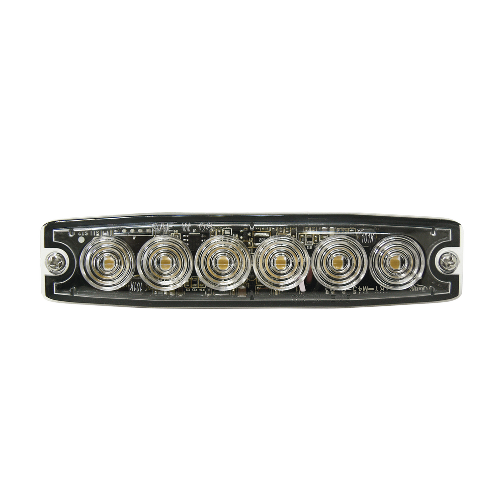 Luz Auxiliar de 6 LED, ámbar, SAE Clase I, lente transparente - Imagen 2