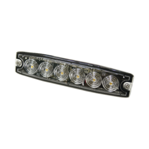 Luz Auxiliar de 6 LED, ámbar, SAE Clase I, lente transparente