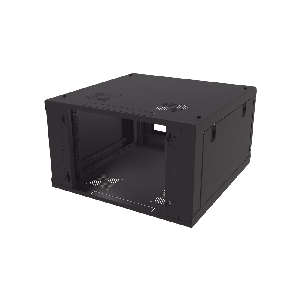 Gabinete de Pared con Puerta de Cristal Templado, 635 mm de Profundidad, 6U Rack de 19 in, Acero Reforzado - Imagen 2