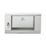 Gabinete de Pared de 6U con Puerta de Cristal Templado, 455 mm de Profundidad Total, Rack de 19'', Acero Reforzado Color Gris Mate