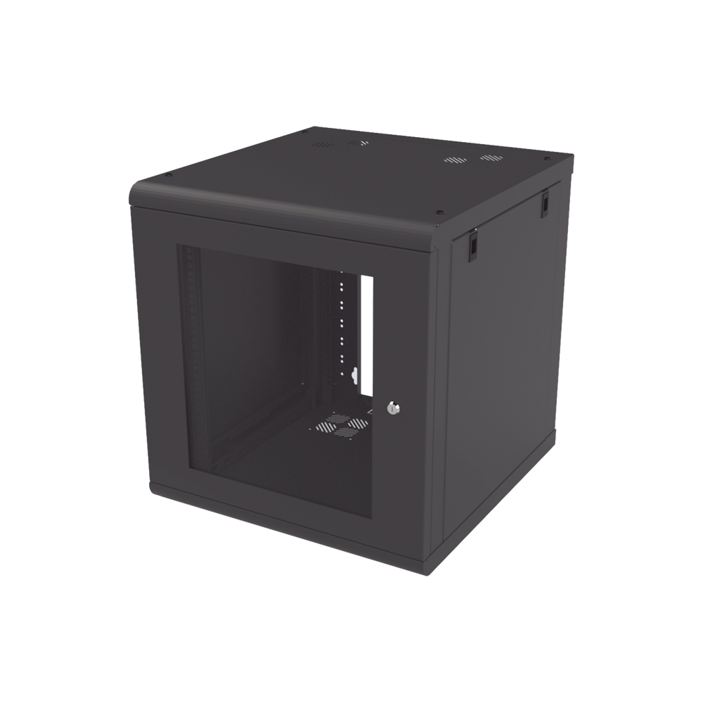 Gabinete de Pared 12U de 635 mm de Profundidad, Rack de 19 in en Acero Reforzado: Compacto y Resistente para Soluciones Profesionales