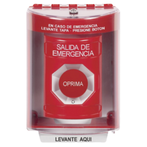 Botón Multipropósito, Salida De Emergencia, Girar Para Reset, Bocina Integrada, Español, Cubierta De Policarbonato, 2 Relevadores NO/NC, Interior/Exterior
