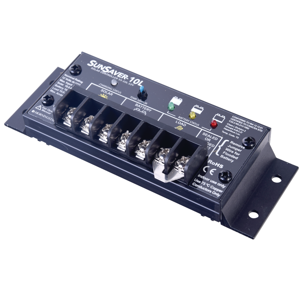 Controlador de Carga Solar SunSaver PWM 20 A / 12 VCC / Encapsulado Ep?xico / Clase 1 Div 2 / Compensaci?n de Temperatura