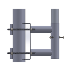 Adaptador para Colocar Mǭstil (tubo) a Poste recto.