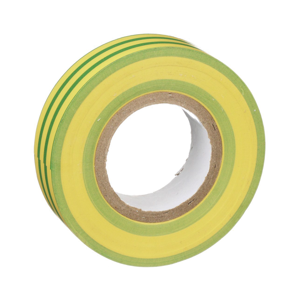 Cinta Eléctrica STRONGHOLD para Aislar, de PVC, Uso Construcción General en Tierras Físicas, Grosor de 0.13 mm (5 mil), Ancho de 19.05 mm, y 20.12 m de Largo, Color Amarillo/Verde. - Imagen 2