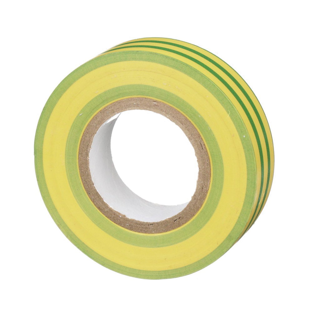 Cinta Eléctrica STRONGHOLD para Aislar, de PVC, Uso Construcción General en Tierras Físicas, Grosor de 0.13 mm (5 mil), Ancho de 19.05 mm, y 20.12 m de Largo, Color Amarillo/Verde. - Imagen 3