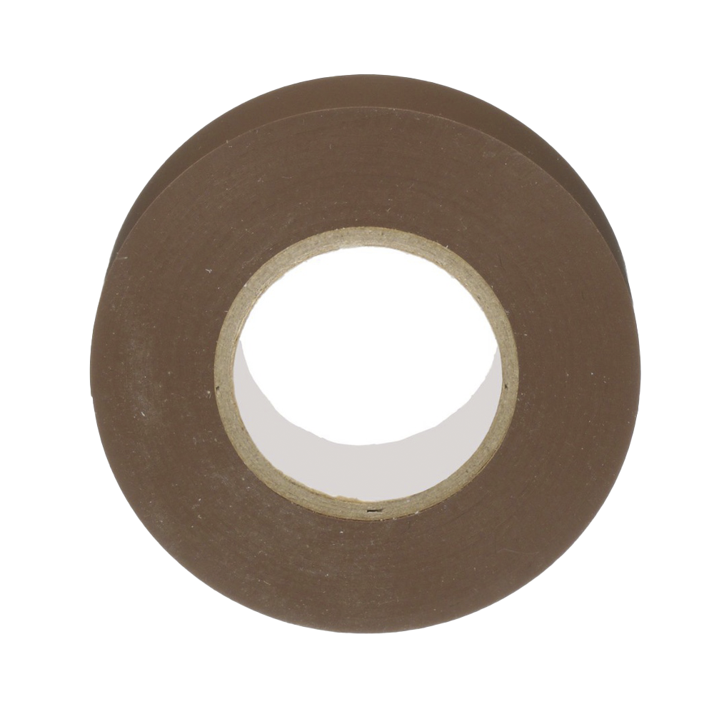 Cinta Eléctrica STRONGHOLD para Aislar, de PVC, Uso General Reparación y Mantenimiento, Grosor de 0.18mm (7 mil), Ancho de 19mm, y 20.12m de Largo, Color Café - Imagen 3