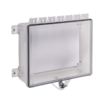 Gabinete de protección tipo 4X con placa trasera y bloqueo de pulgar - Transparente