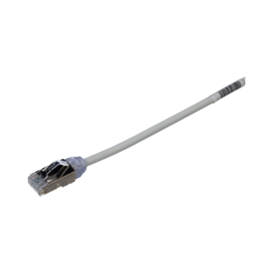 Patch Cord Cat6A, Diametro Reducido 28 AWG, Blindado S/FTP, CM/LS0H, 15 Metros (49.21 Pies), Color Gris