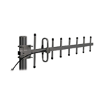Antena Yagi 360-380 MHz, 10dB Ganancia, 7 Elementos, Anodizada en Negro, 250 Watt, N Hembra.