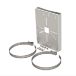 Montaje universal galvanizado para instalaci??n de cǭmaras en poste 2" a 5" color gris galvanizado